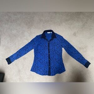 New York & Company Starry Blue Shirt